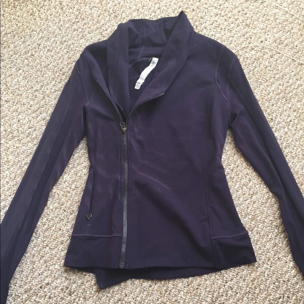 Lululemon purple asymmetric zip jacket